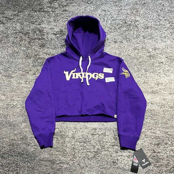 Fanatics Tops - NWT Minnesota Vikings Cropped Hoodie Sweatshirt Fanatics NFL Womens Small Purple
